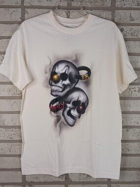 FB County T Shirt Mens Medium Short Sleeve Laugh Now Cry Later Clown Skulls